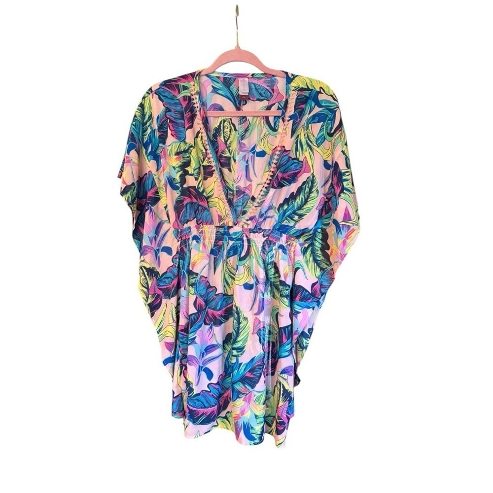 No Boundaries Tropical Print Coverup Size Small (S)